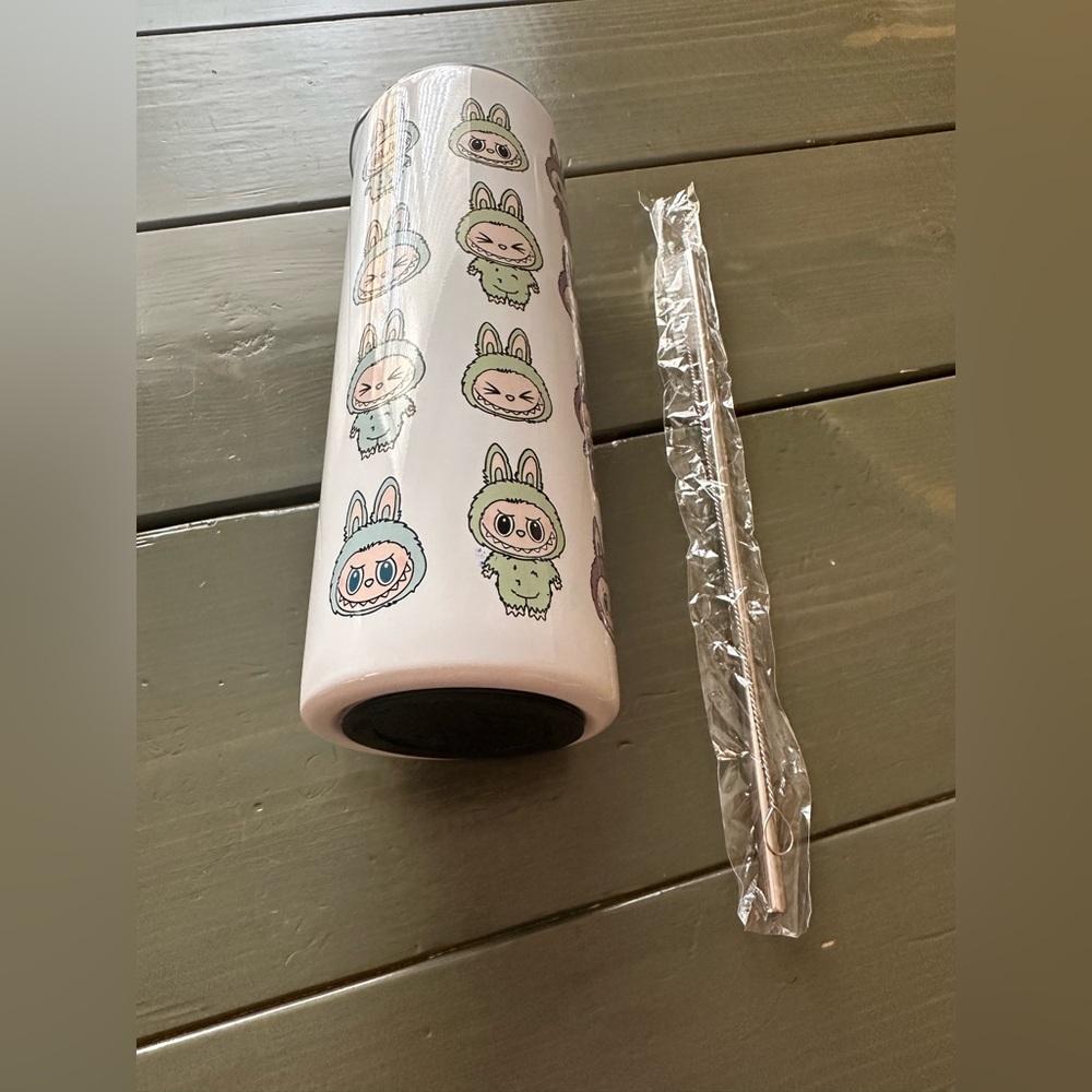Labubu Stainless Steel 20oz Tumbler with Lid & Straw - Picture 4 of 8